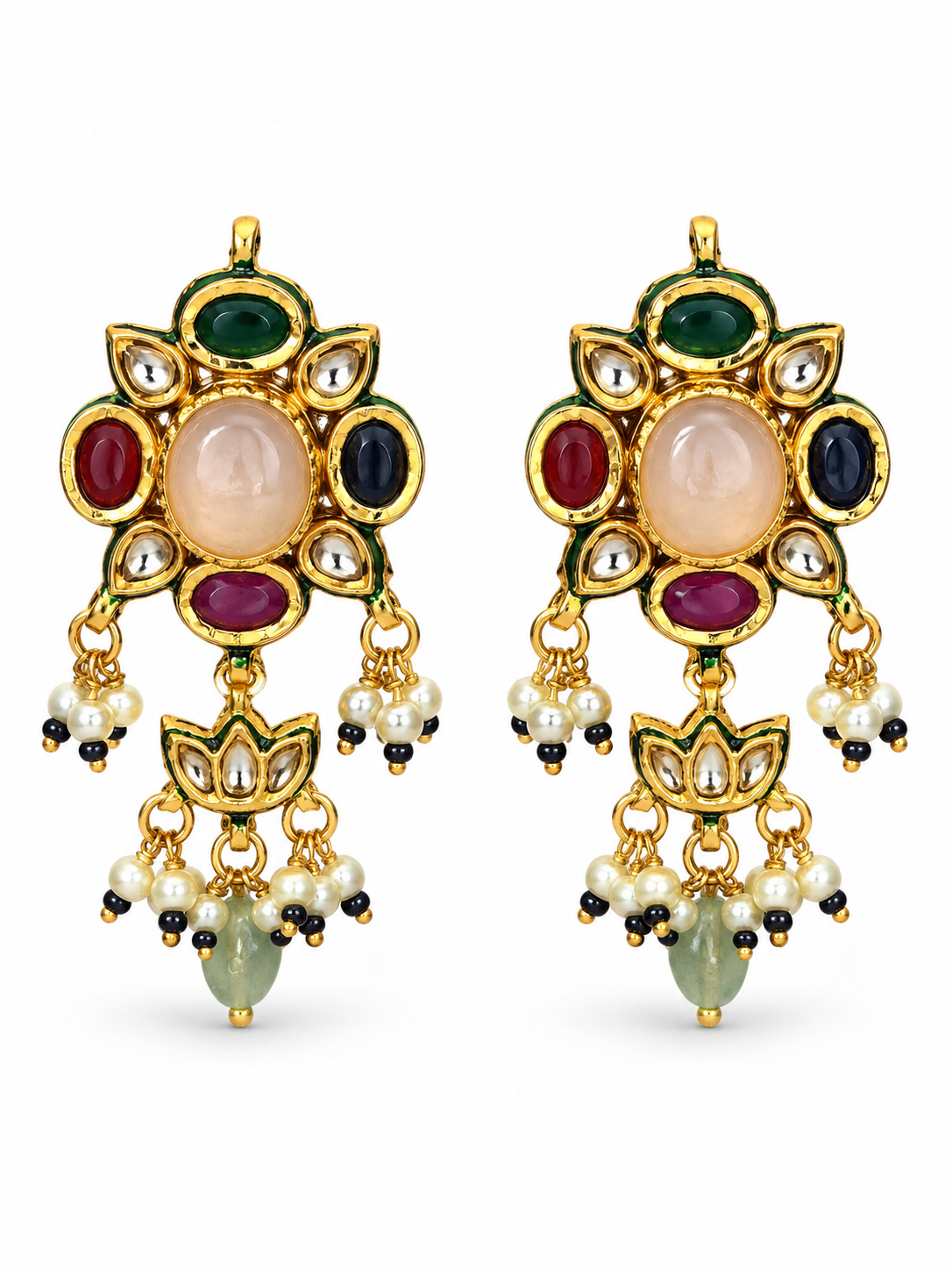 Kundan Stone Choker with Drop Earrings