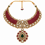 Ruby Moissanite Statement Necklace Set 23