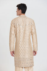 Beige Diamond Kurta Set