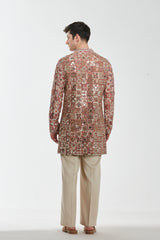 Kurta - heavy chanderi , pant -Cotton twill