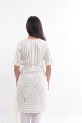 white kurta set