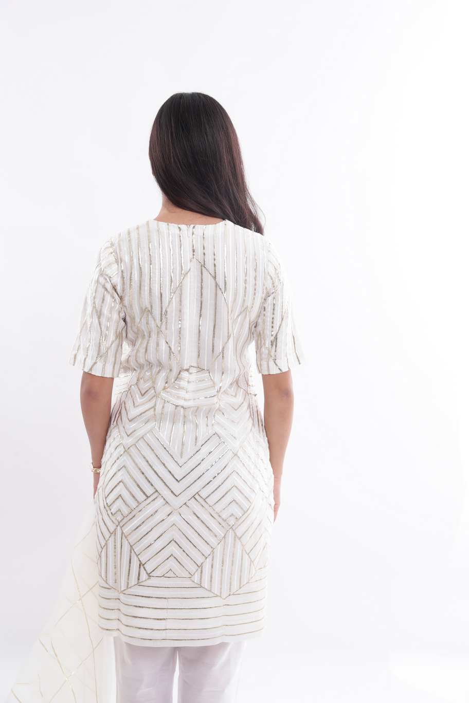 white kurta set