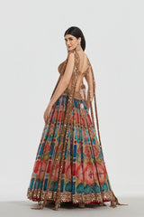 Mirror work , zari , Sequins , Dori thread