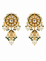 Kundan Pearl Statement Necklace Earring Set