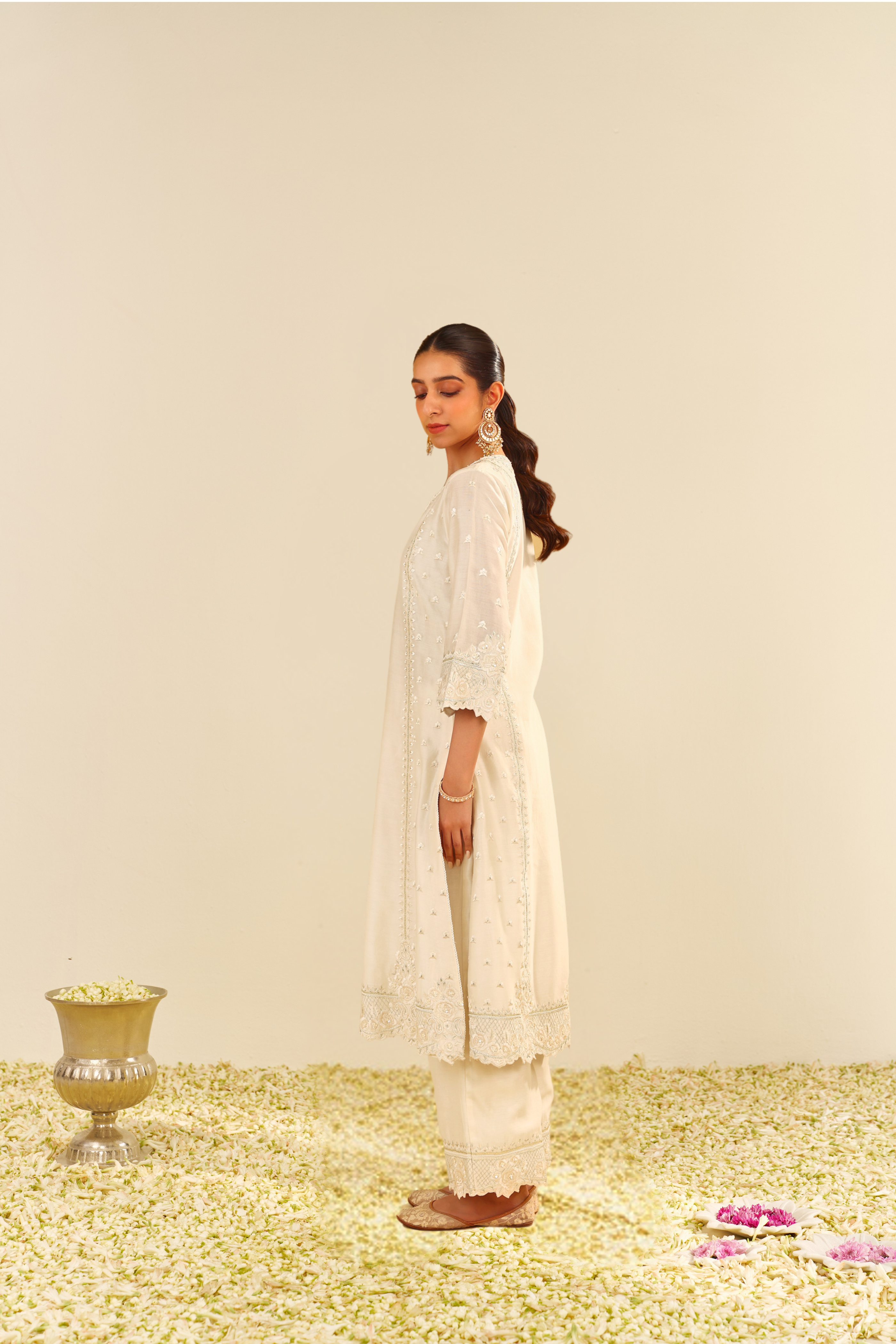 SUMAIYA - A-LINE KURTA WITH PALAZZO AND DUPATTA