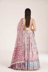 UCLA PEACH HUES LEHENGA SET