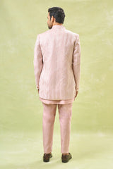 Mauve Pink Embroidered Indo-Western Set