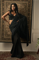 Black Iconic Saree
