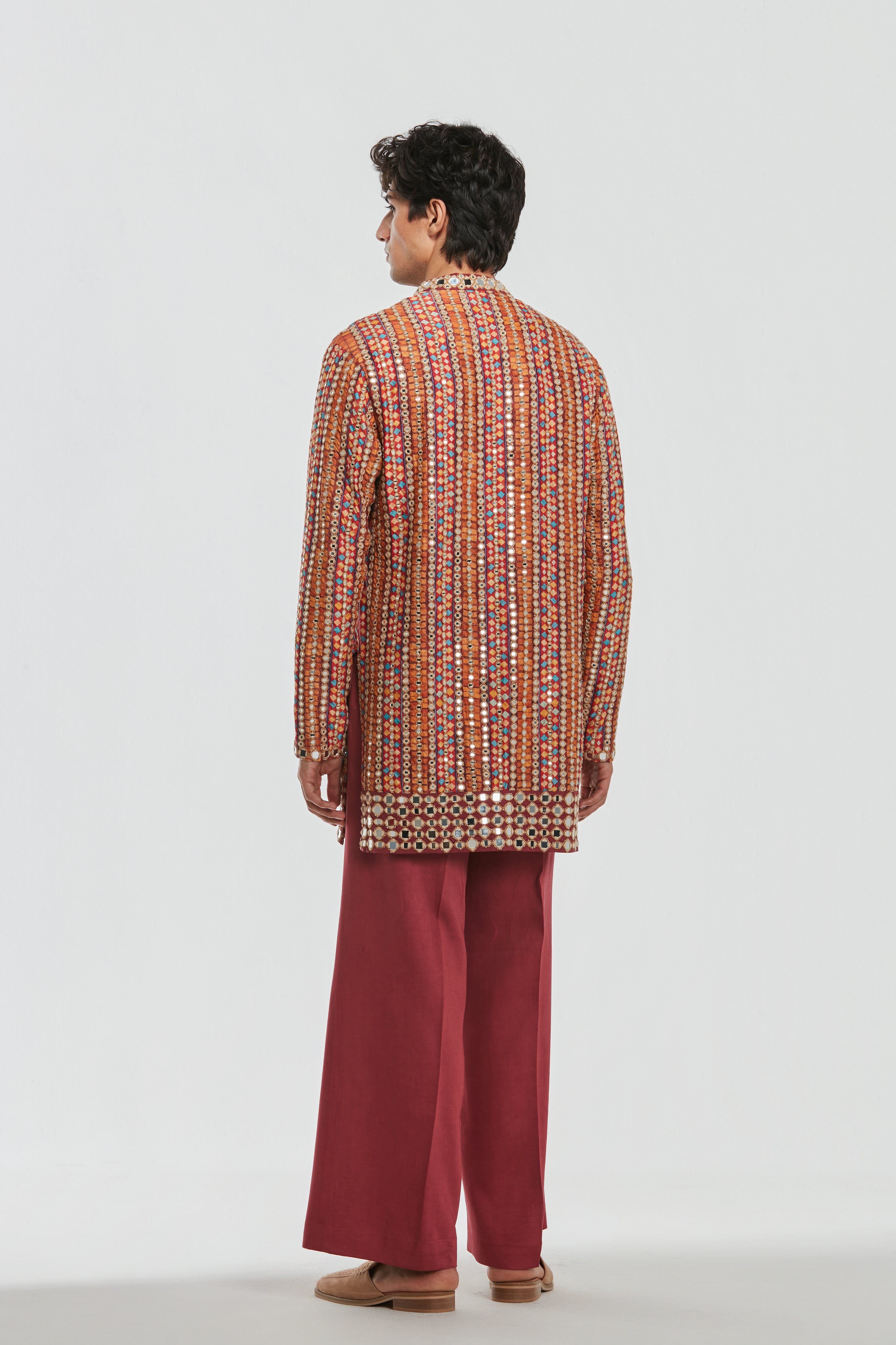 Kurta and Stole- Heavy chanderi , Pant-Cotton twill