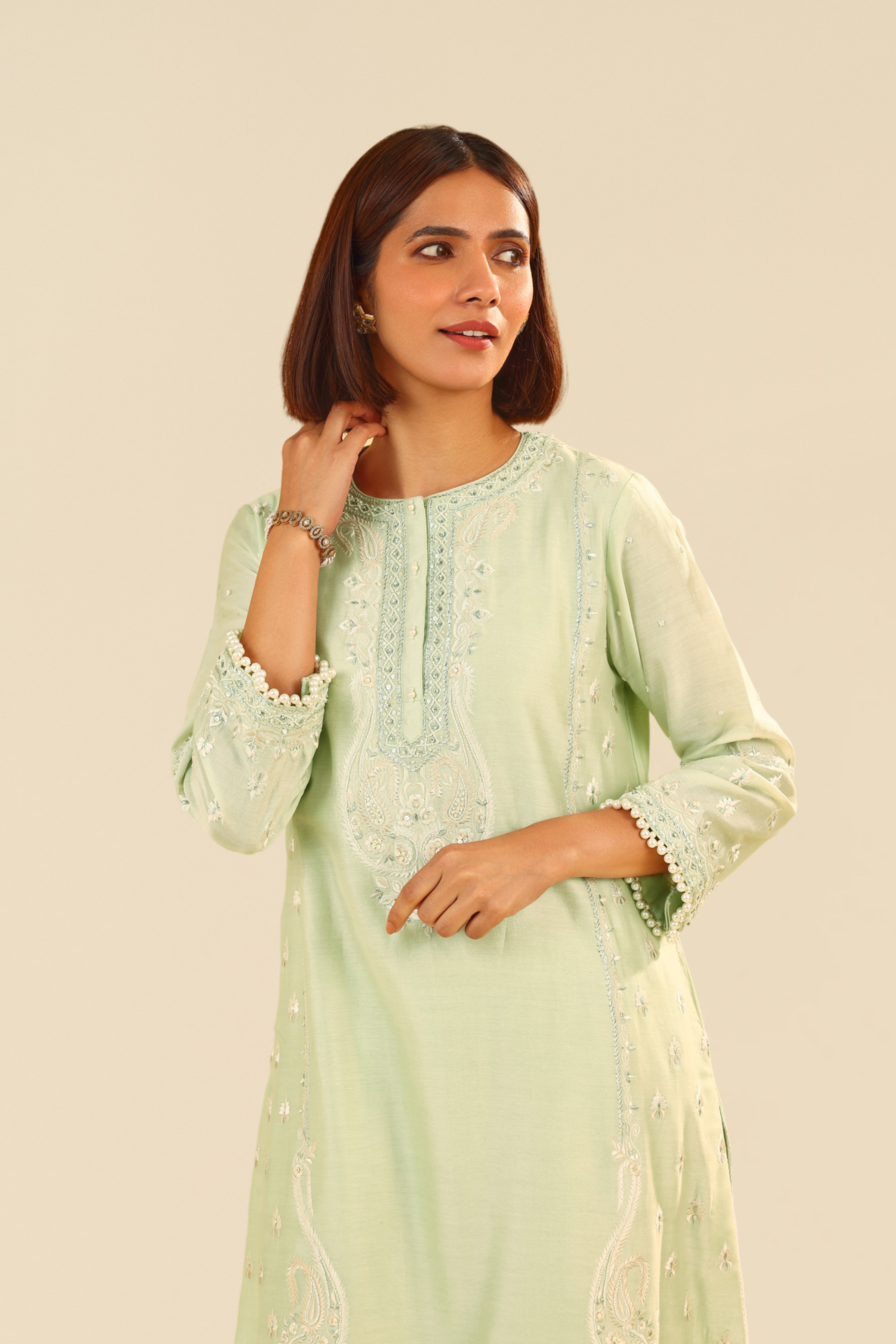 ZAHRA - SHORT KURTA WITH DHOTI AND DUPATTA