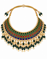 Multicolor Kundan Necklace Set 12