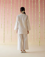 Ivory Bloom Embroidered Co-ord Set