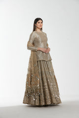 Mirror work , zari , lurex thread , sequins