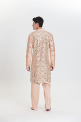 Peach Full Bloom Kurta Set