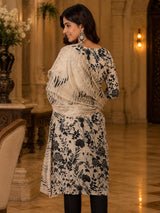Women's Silk Beaige Kurta Set 1