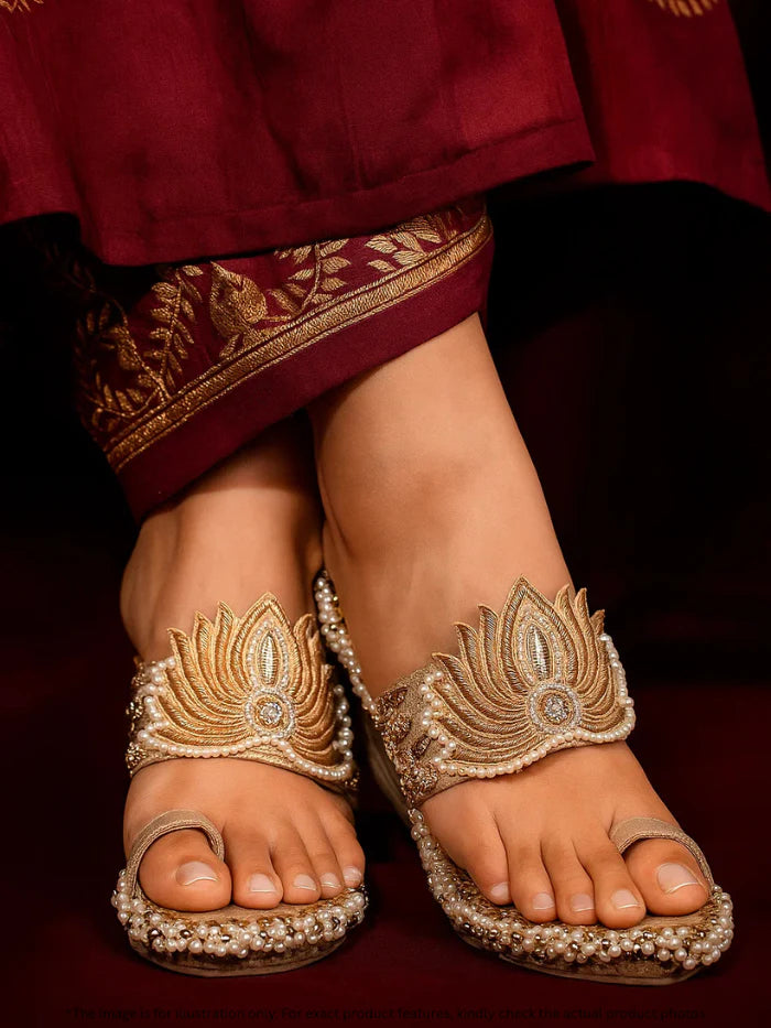 gold lotus wedges