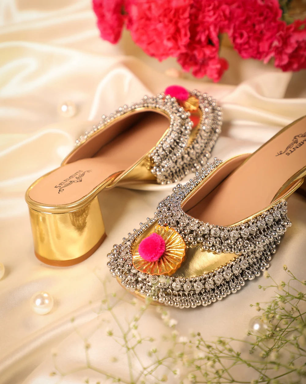 Gold Ghungroo Crown (Mule Heel)