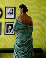 Green Apple Floral Print Saree with Blouse