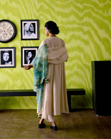 Ivory Side Panelled A-Line Kurta Set