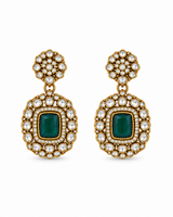 Emerald Polki Kundan Necklace Set 07