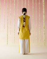 Sunlit Khadi Colorblocked Co-ord Set