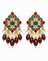 Multicolor Kundan Choker Necklace Set 13