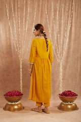 Golden Charm Chanderi Kurta with Narrow Pants