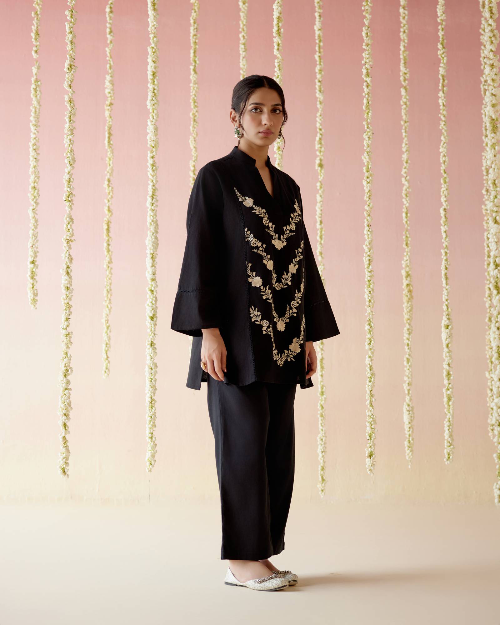 Black Orchid Embroidered Khaadi Co-ord Set