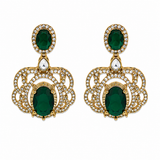 Emerald Green Moissanite Three-Layered Necklace Set