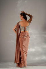 Zarina pearl drape saree