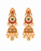 Antique Gold Kundan Statement Necklace Set 19