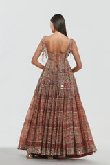 Mirror work , zari , dori thread , glass beads