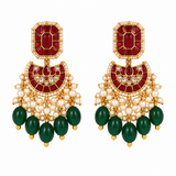 Multicolour Kundan Bead Necklace Set 22