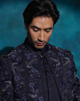 Midnight Blue floral embroidered set
