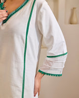 Emerald Rose Embroidered Khaadi Kurta with Narrow Pants