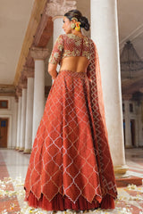 Rich Copper Brown Lehenga Set