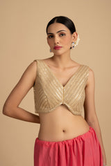 Copper Brown Shad Pure Tissue Silk banarasi Handloom Saree