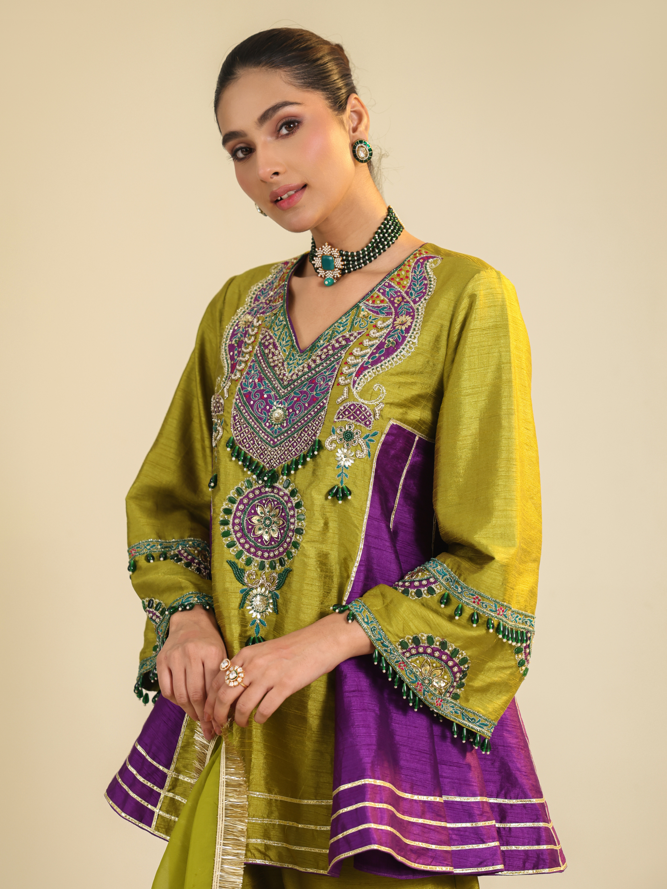 Green Swara Kurta Set