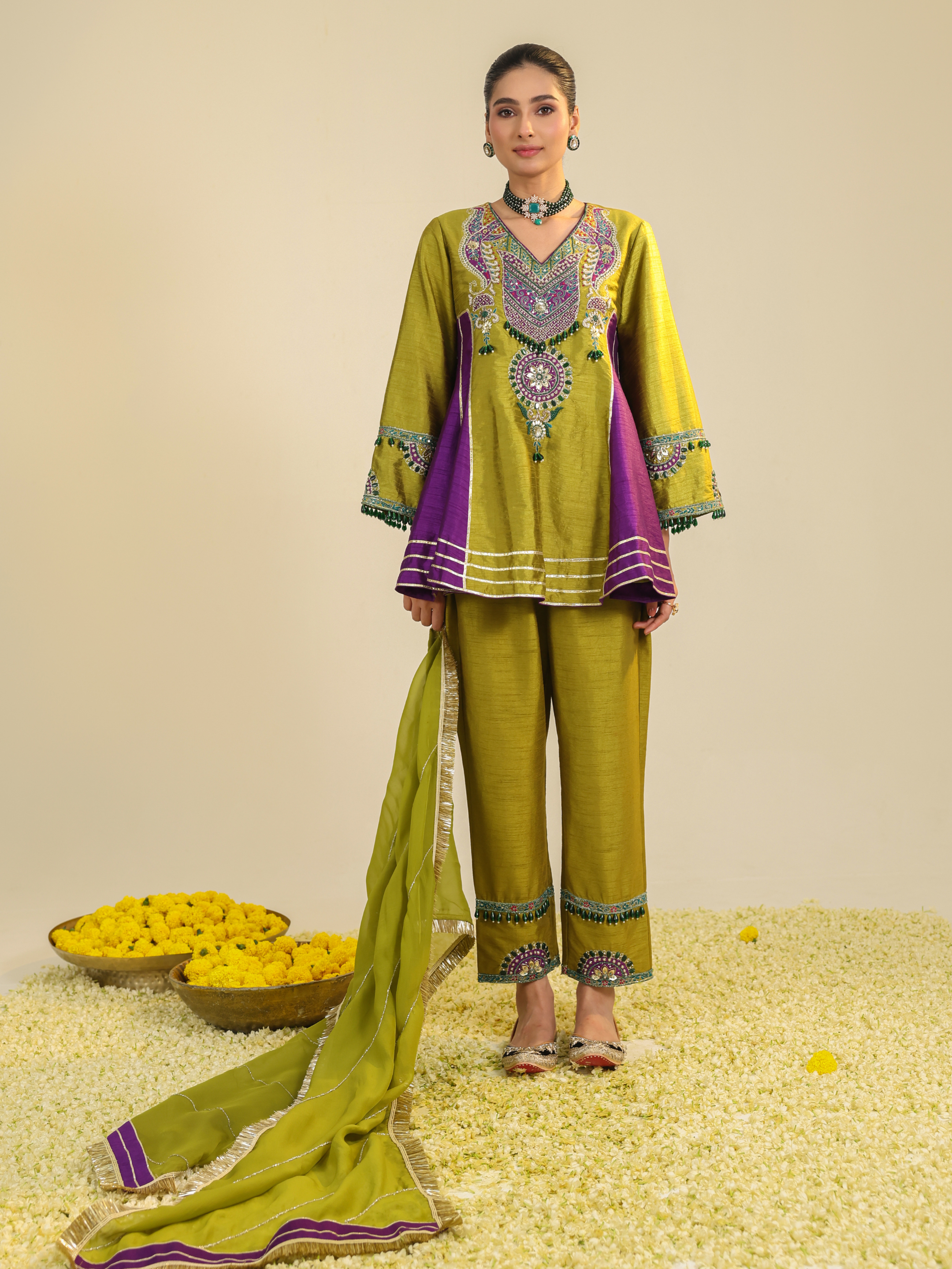 Green Swara Kurta Set
