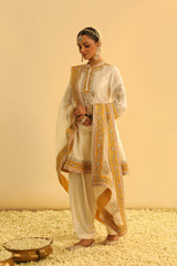 Amani - Daisy Ivory A-line Kurta with Salwar & Dupatta