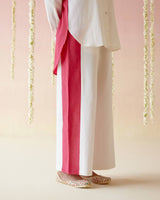 Hot Pink Khadi Colorblocked Co-ord Set