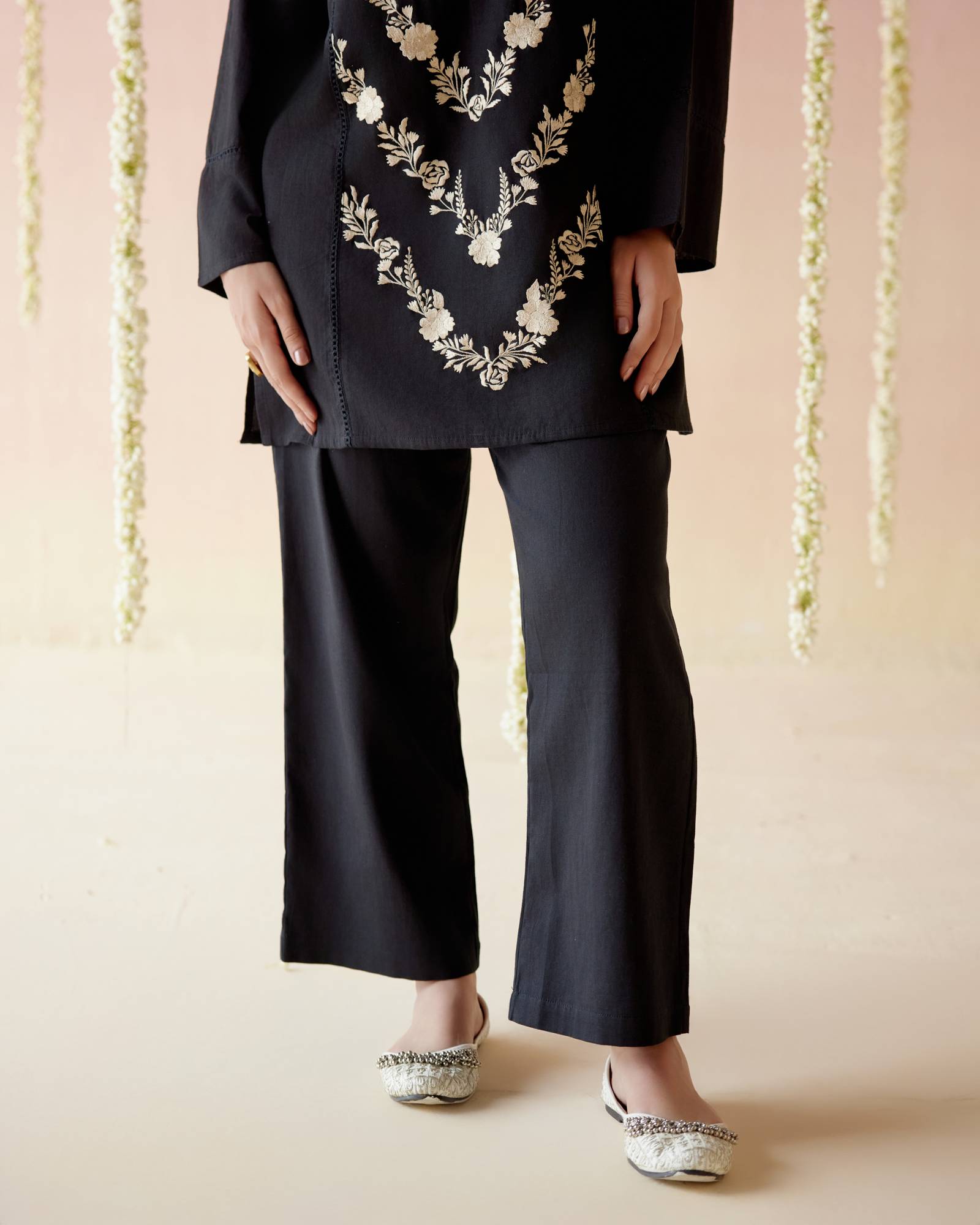 Black Orchid Embroidered Khaadi Co-ord Set