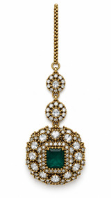 Emerald Polki Kundan Necklace Set 07