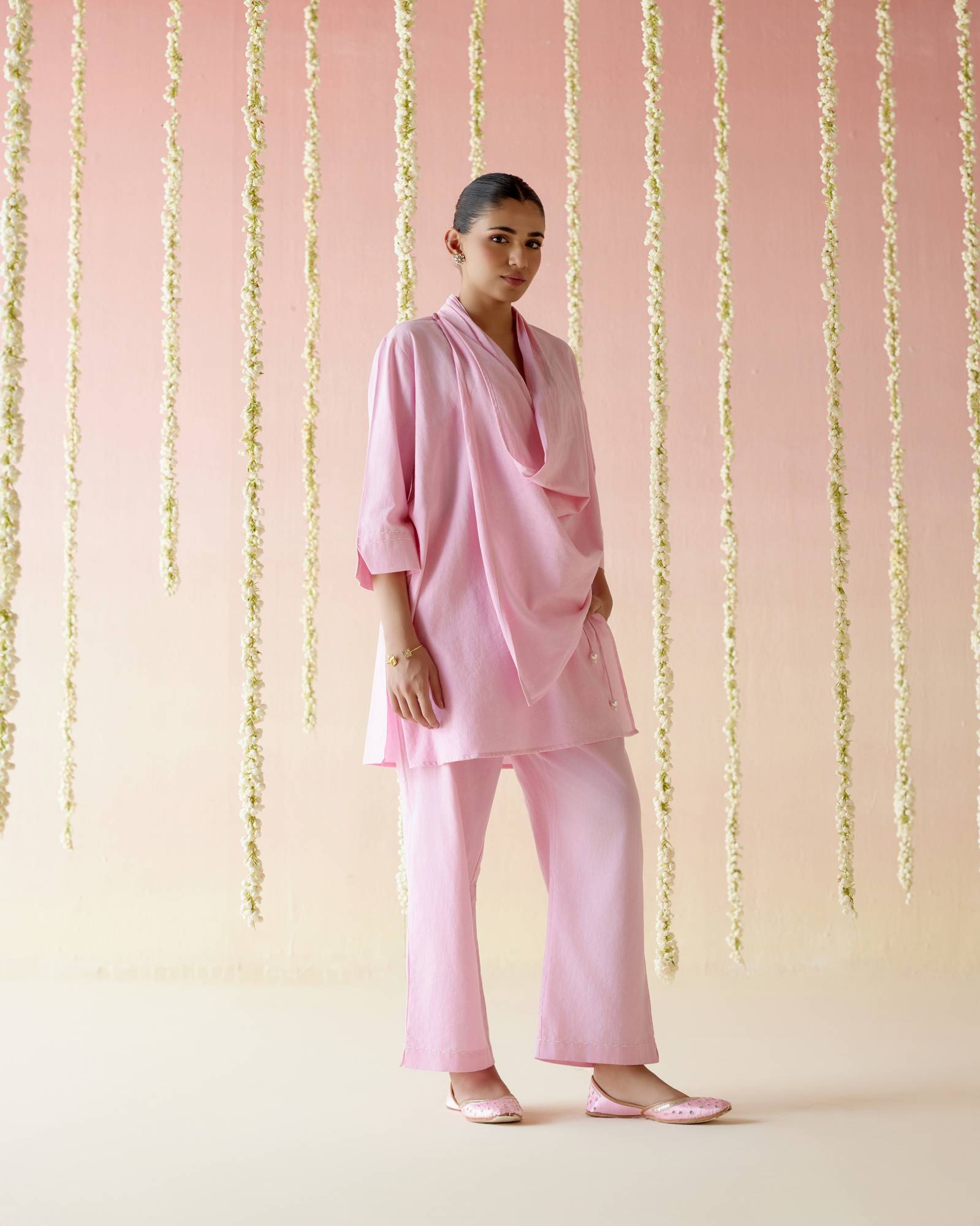 Begonia Pink Solid Co-ord Set