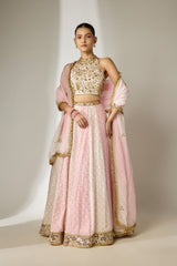 Light Pink Sequin Lehenga Set