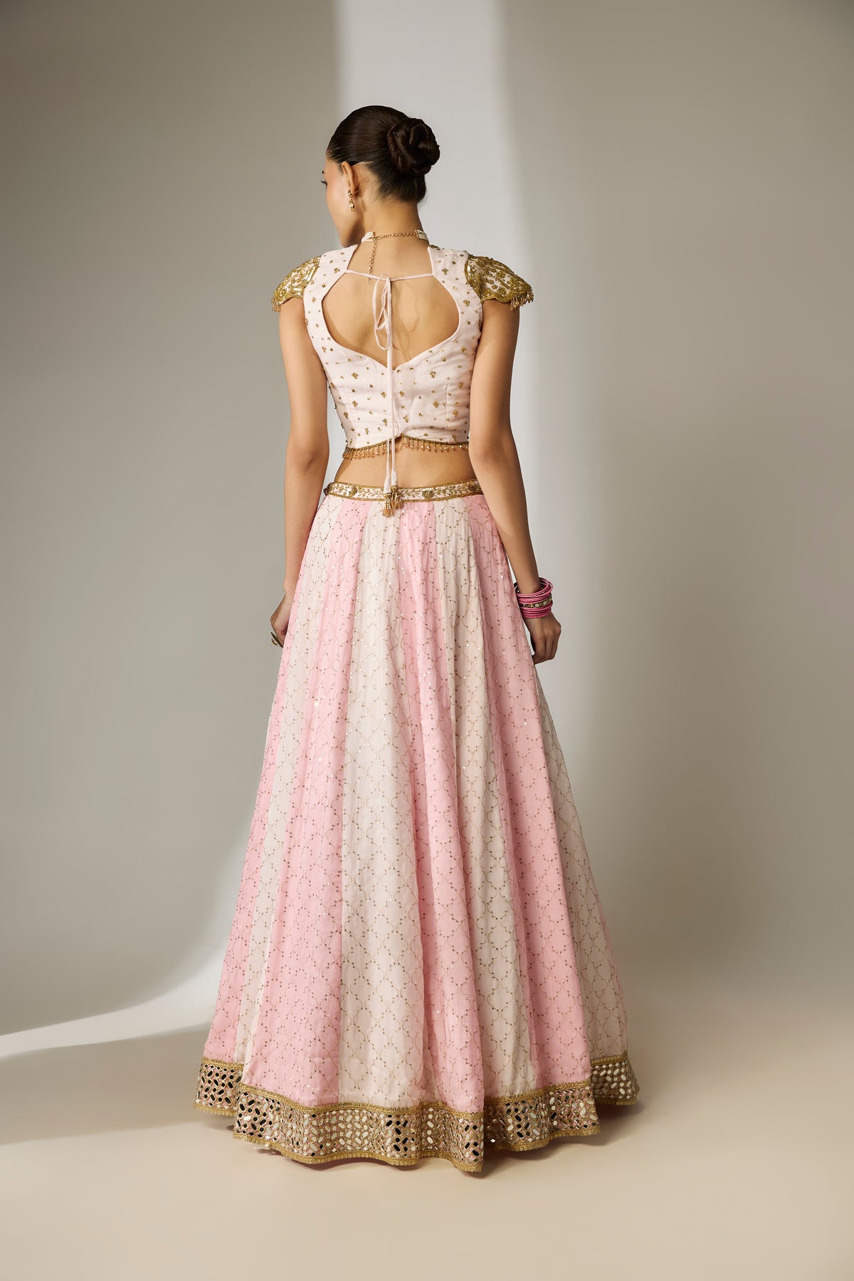 Light Pink Sequin Lehenga Set
