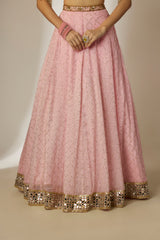 Pink Sequin Lehenga Set