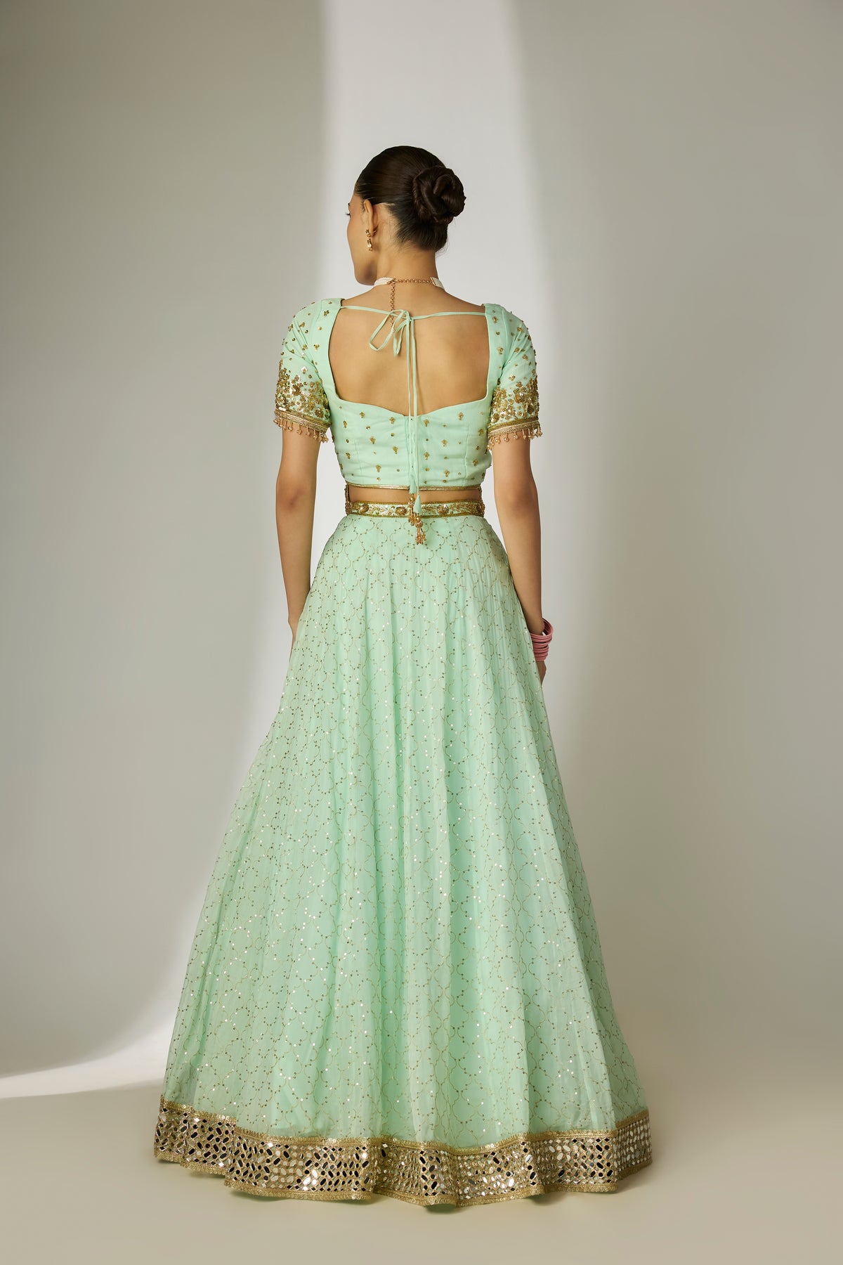 Mint Green Sweetheart Lehenga Set