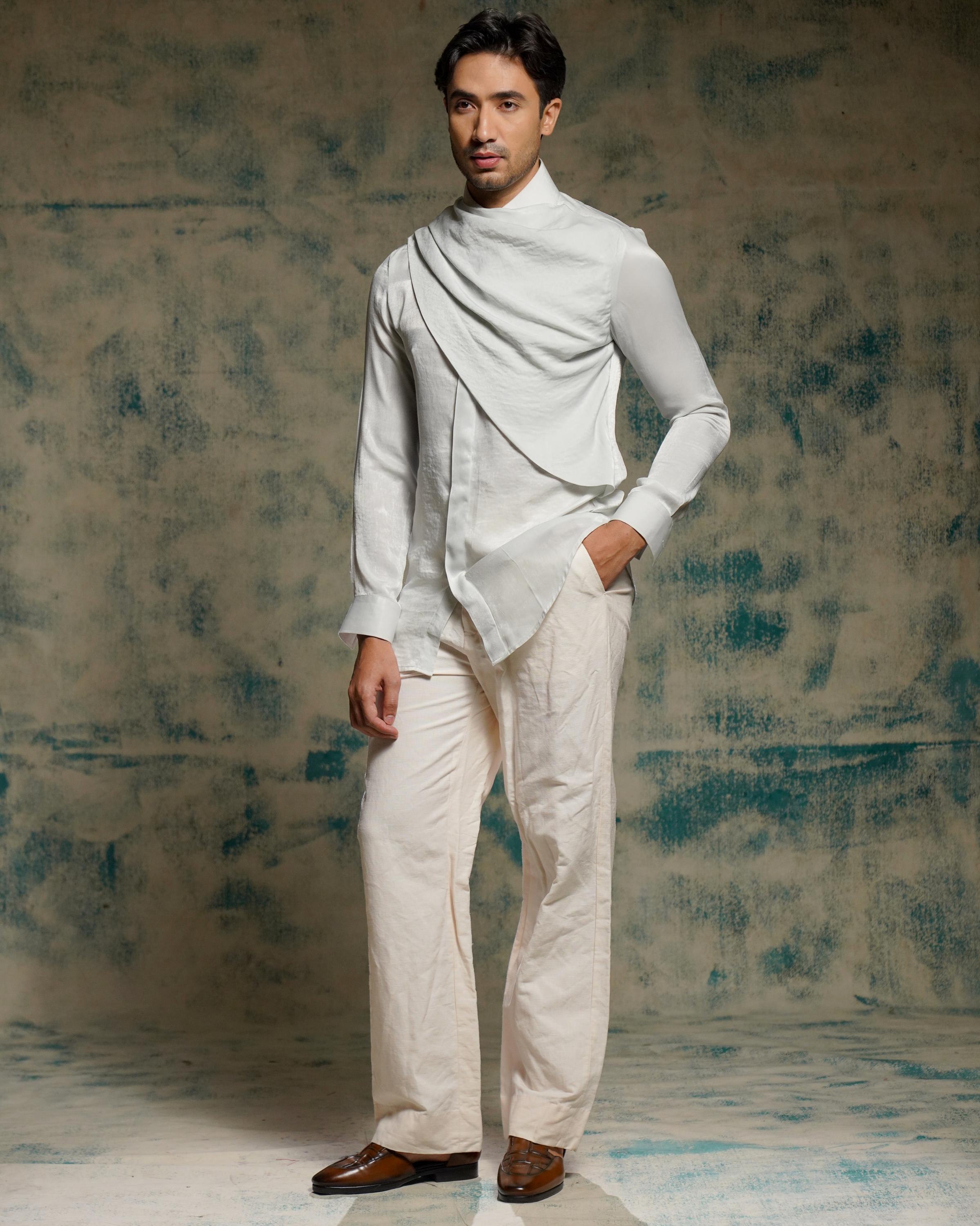 Apricot Ivory Handpainted Blazer Set