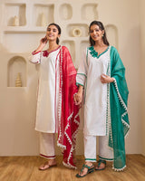 Emerald Rose Embroidered Khaadi Kurta with Narrow Pants